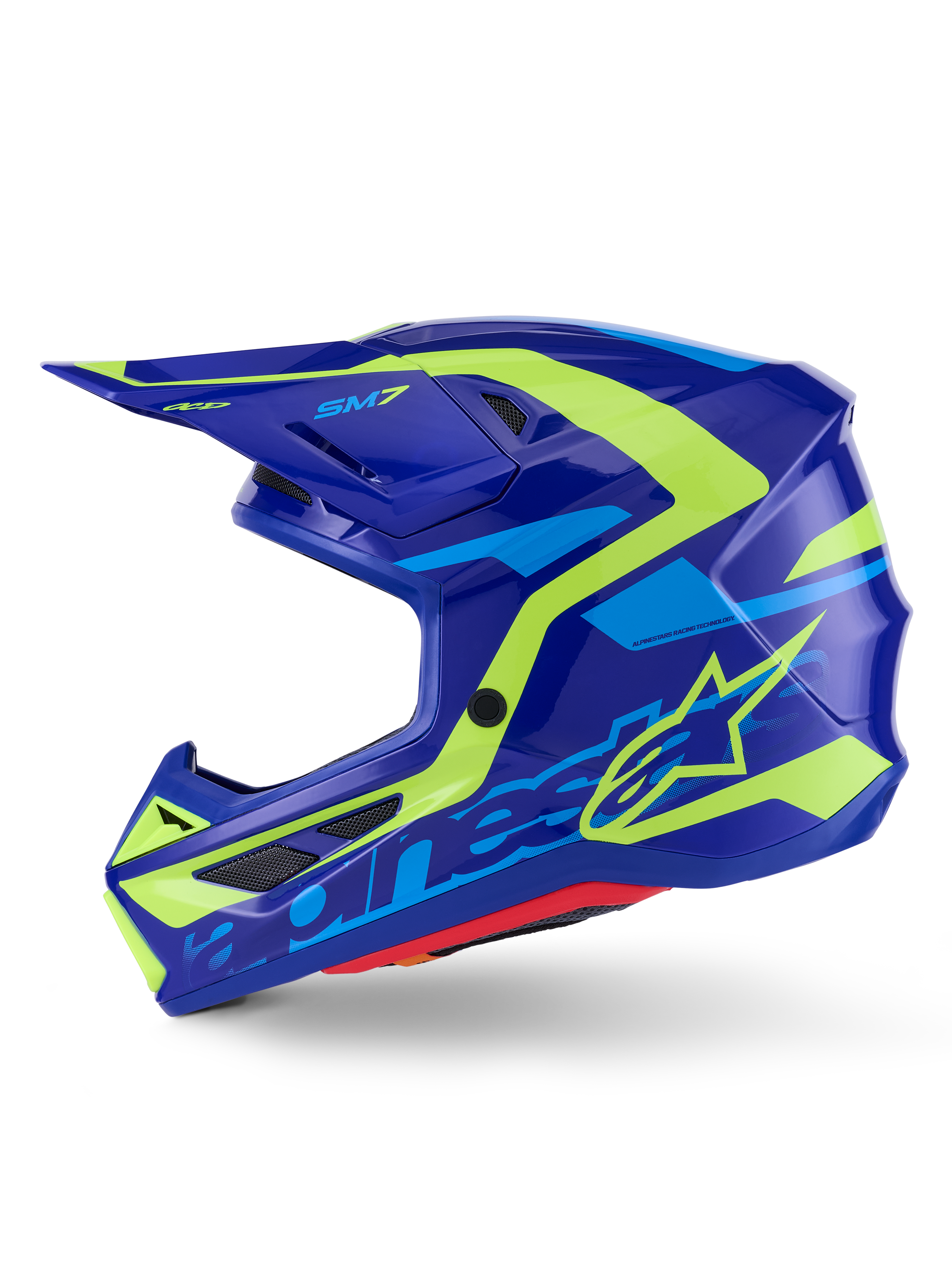 SM7 DEED HELMET BLUE/YLW FLUO GLOSSY XL