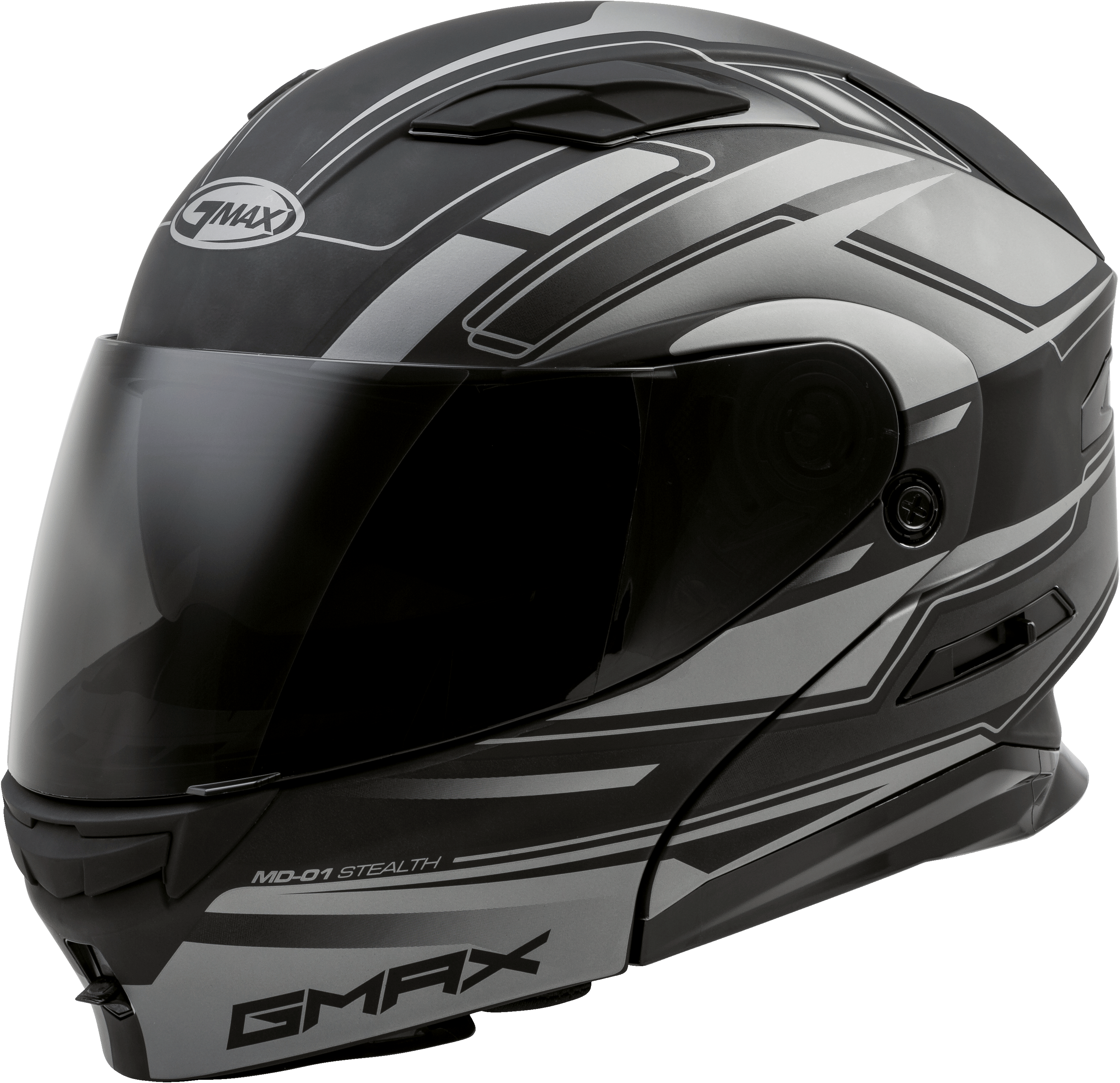 MD-01 MODULAR STEALTH HELMET MATTE BLACK/SILVER 2X