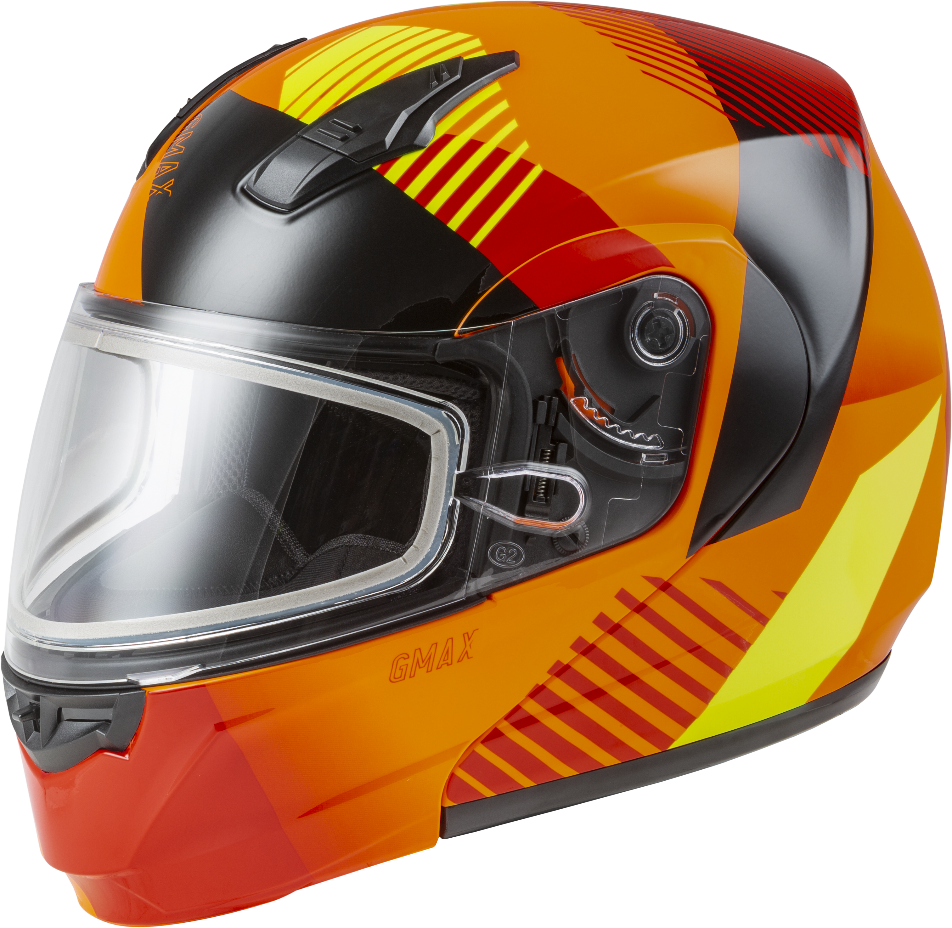 MD-04S MODULAR RESERVE SNOW HELMET NEON ORANGE/HI-VIS 3X