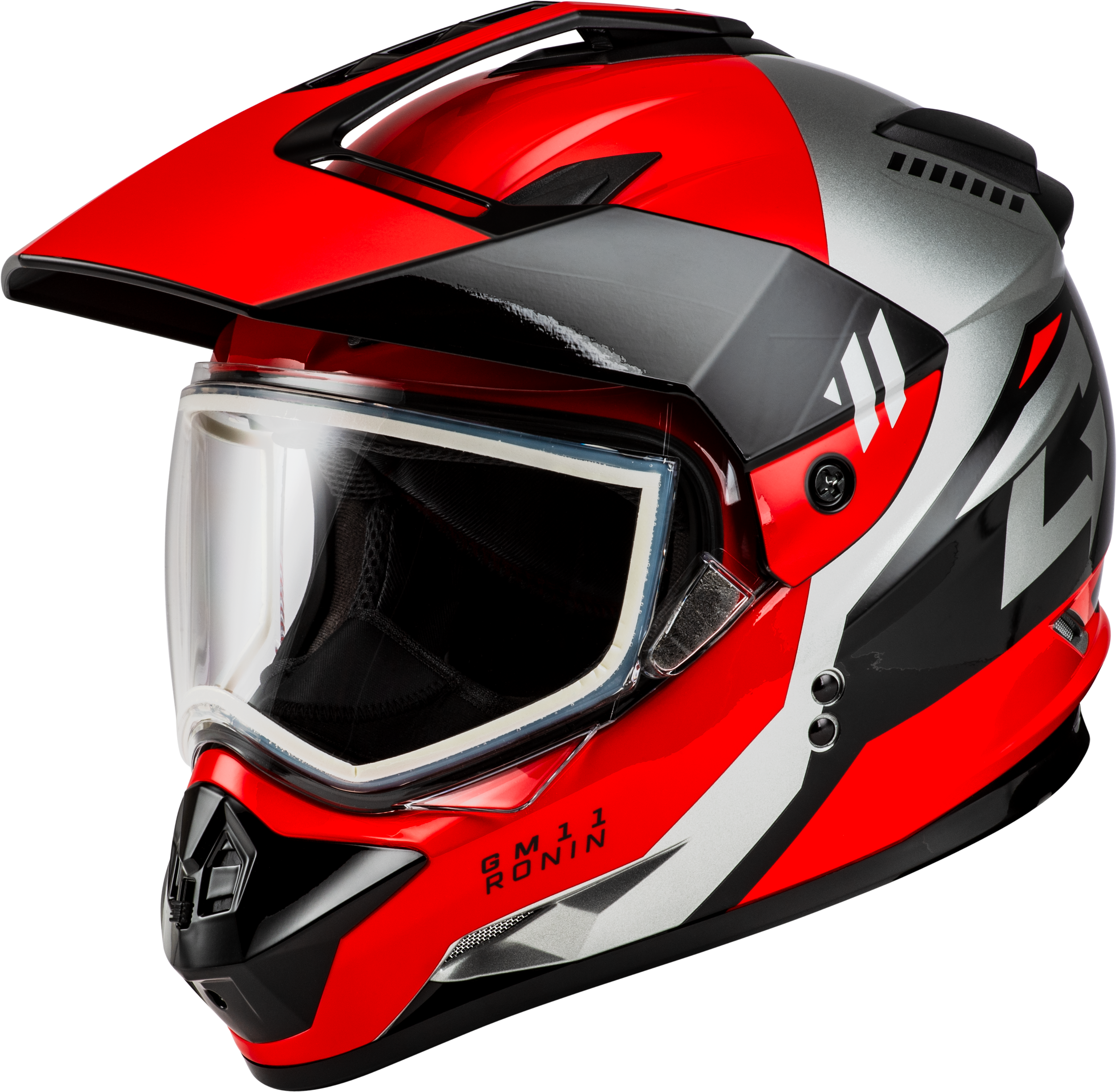 GM-11S RONIN SNOW HELMET BLACK/RED MD