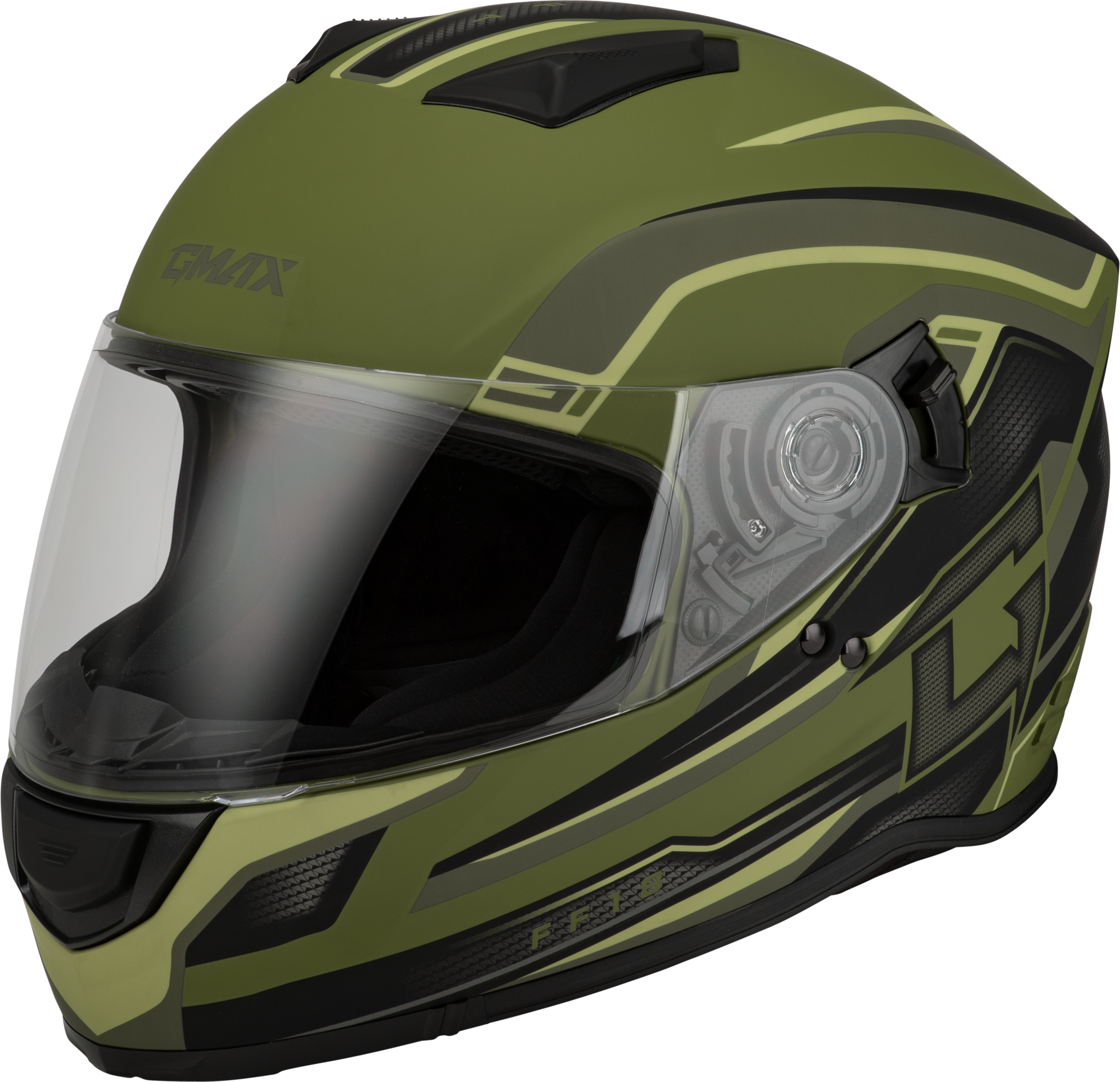 FF-18 DRIFT HELMET MATTE GREEN/BLACK MD