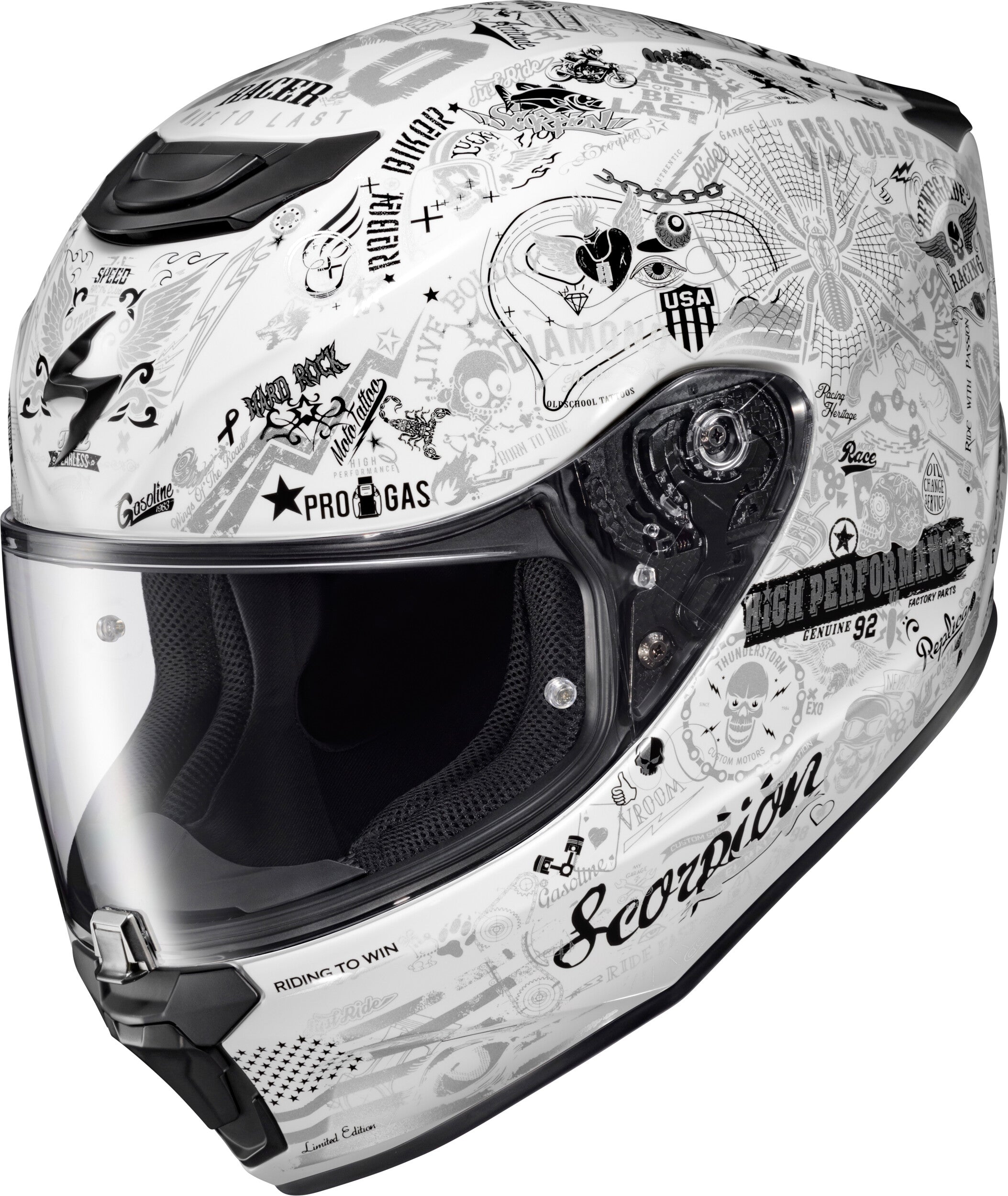 EXO-R330 FULL FACE HELMET SHAKE 2 WHITE MD