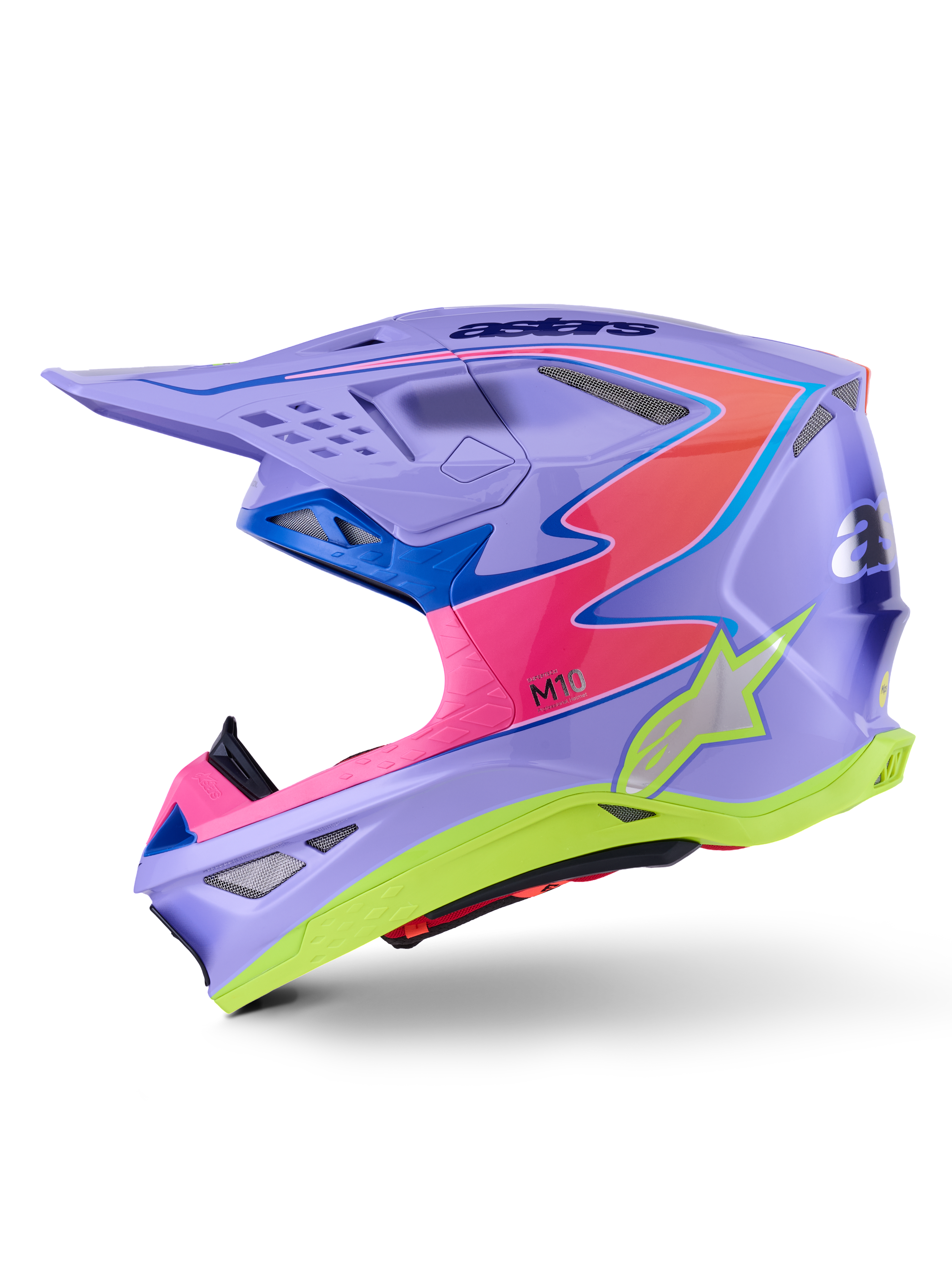 S-M10 JETT LAWRENCE R01 HELMET PURP/PNK FLUO/YLW FLUO GLS XS