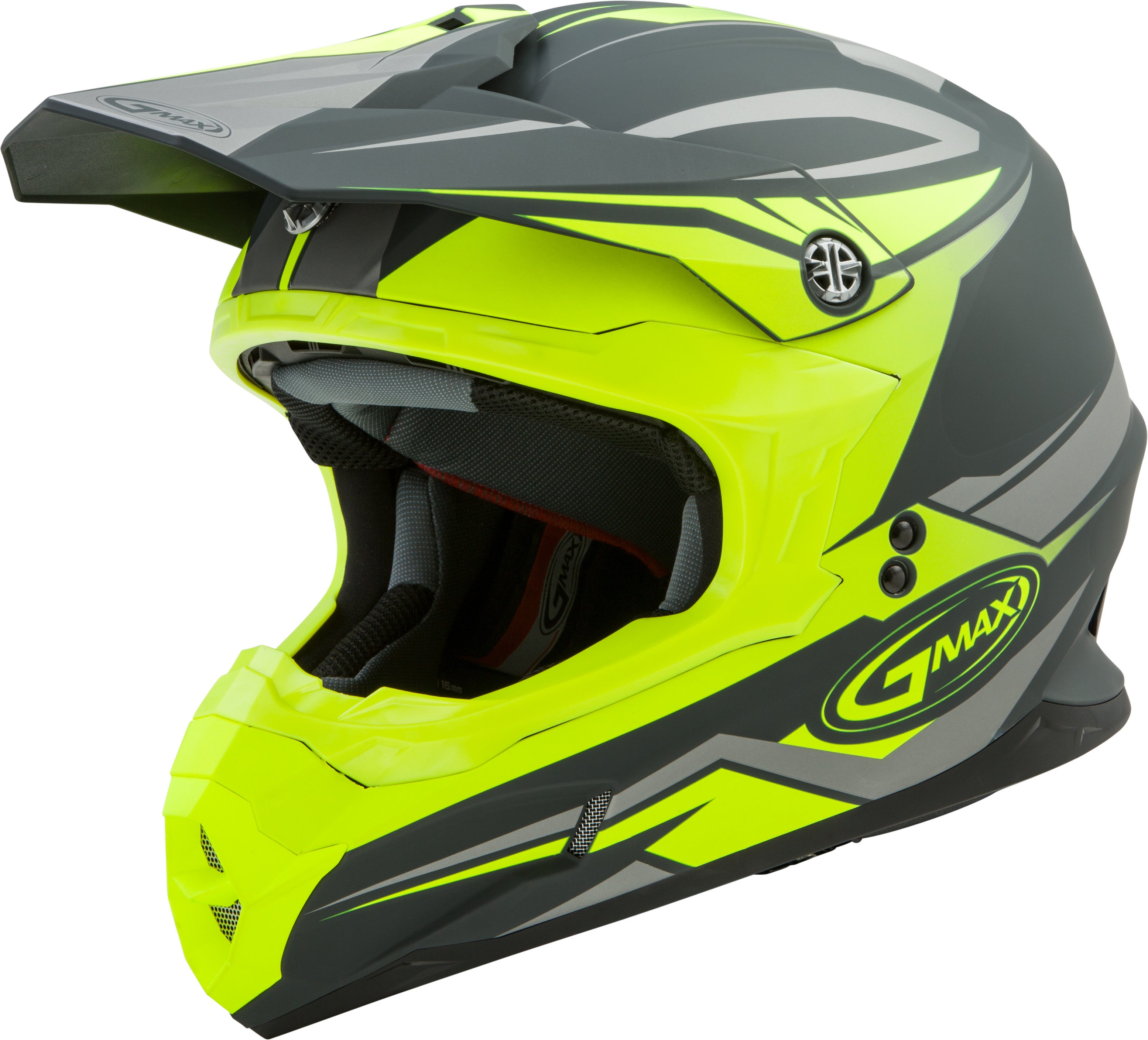 MX-86 OFF-ROAD REVOKE HELMET MATTE GREY/HI-VIZ YELLOW LG