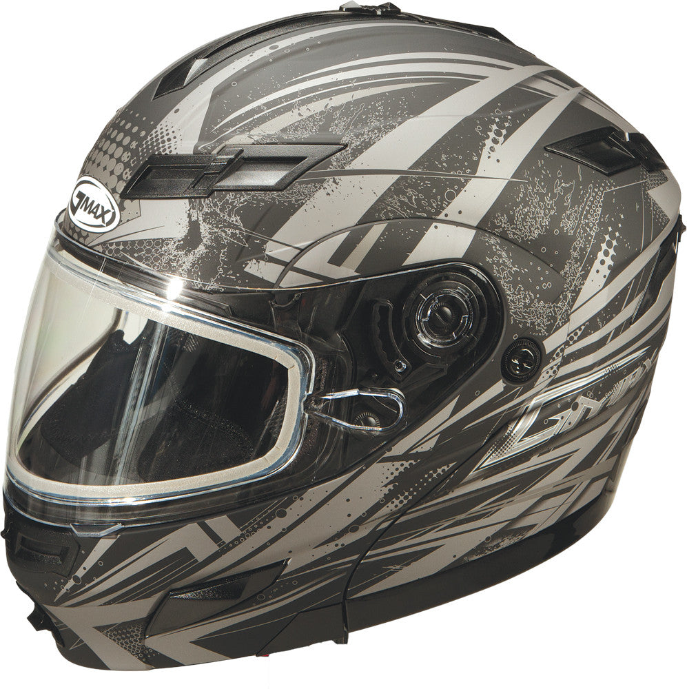 GM-54S MODULAR SNOW HELMET MATTE BLACK/SILVER XS
