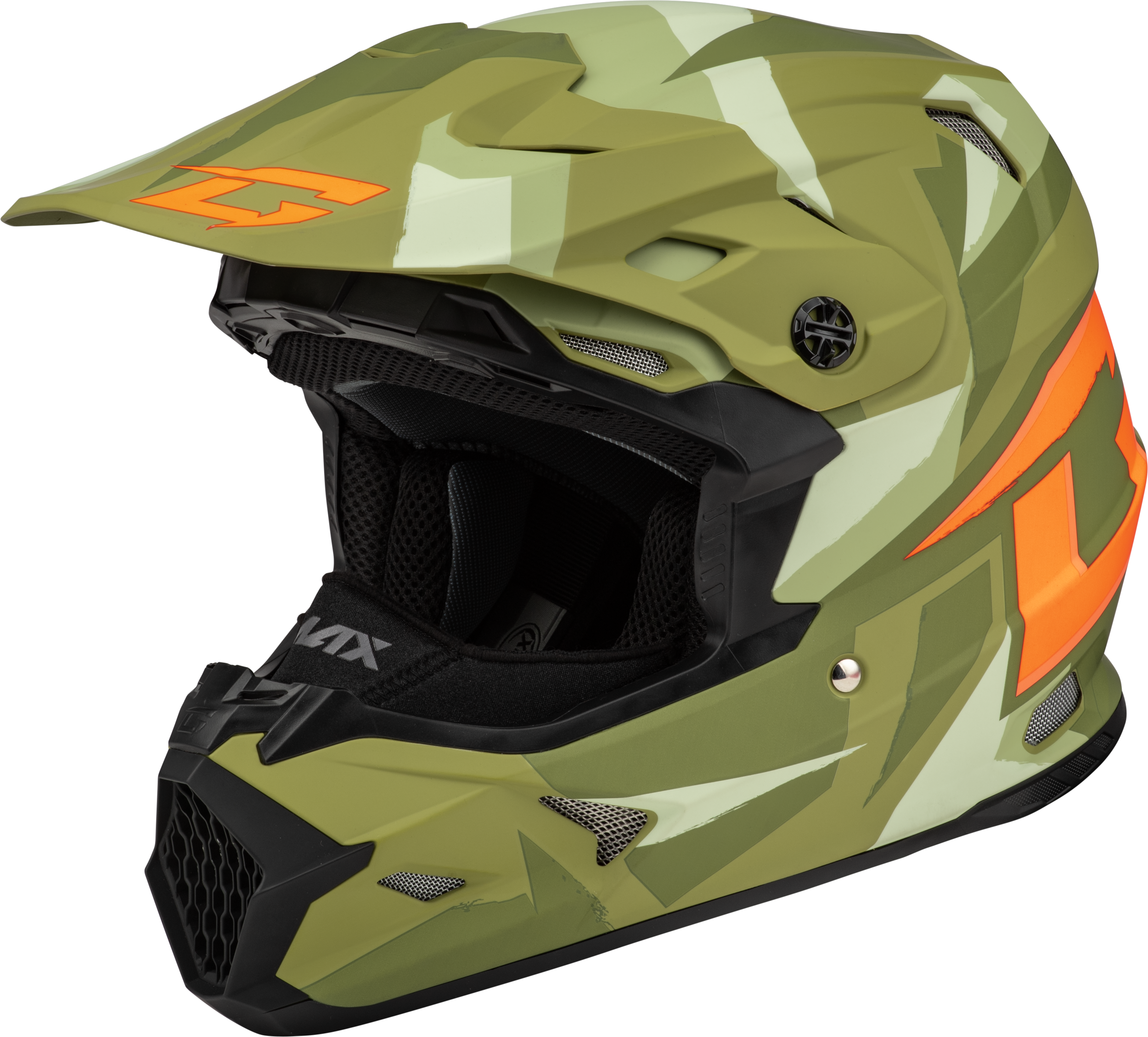 MX-96S SPLINTER HELMET MATTE GREEN/ORANGE XS