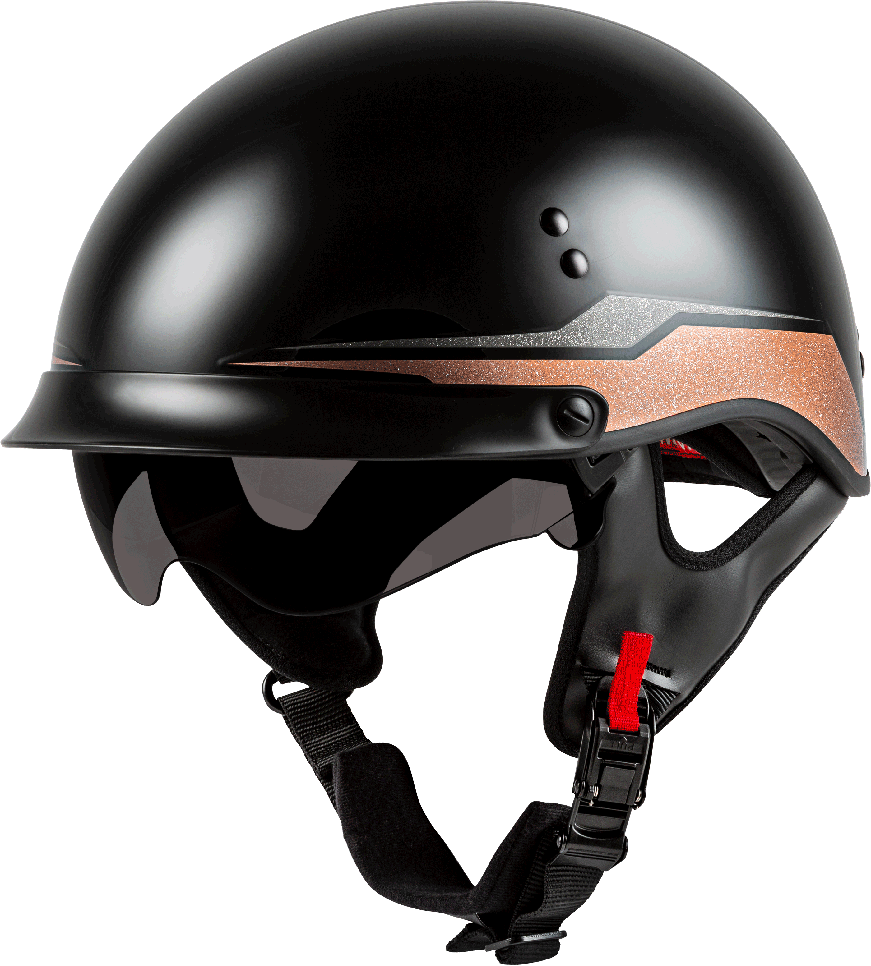 HH-65 HALF HELMET SOURCE FULL DRESSED BLACK/COPPER SM