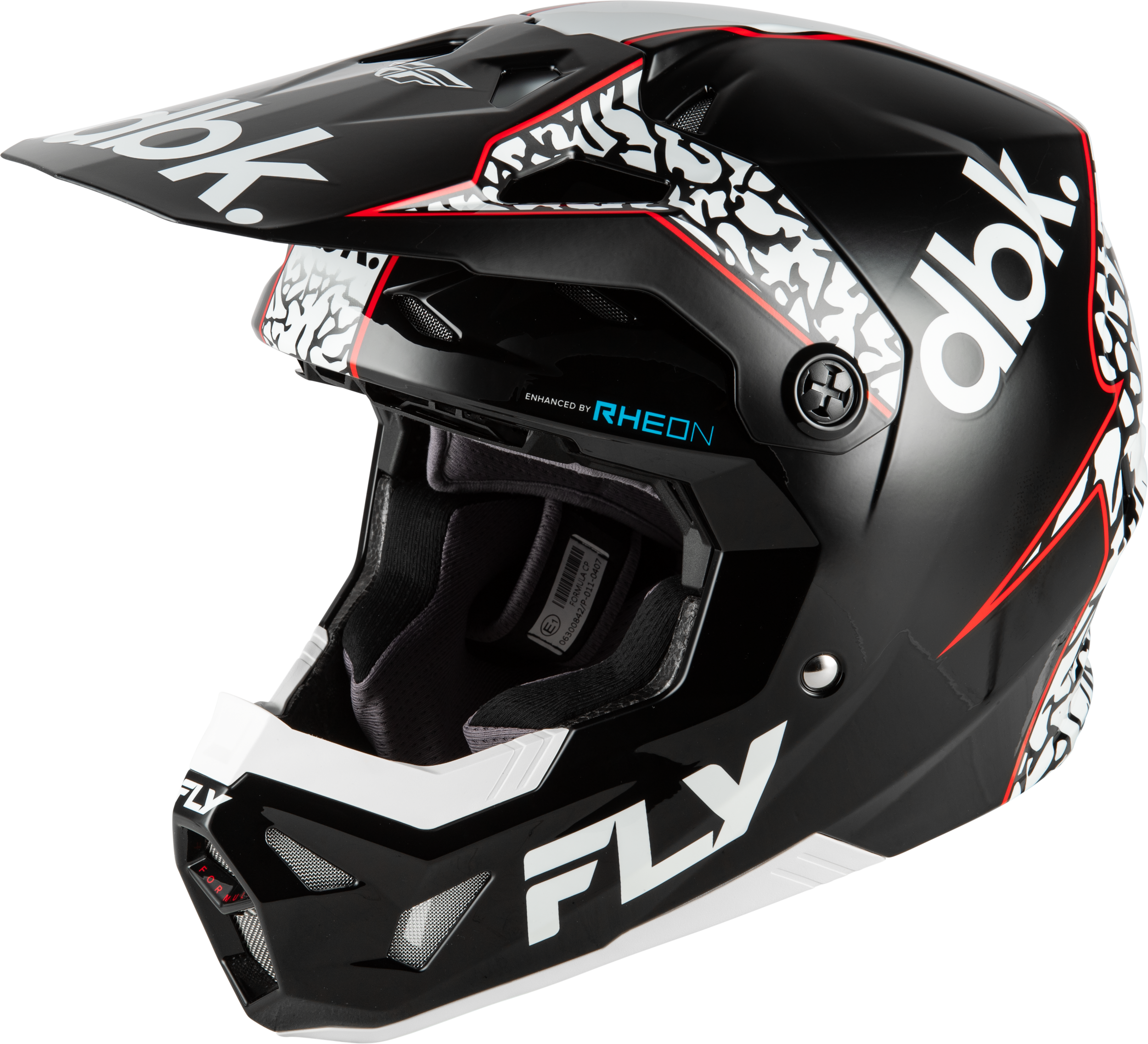 FORMULA CP DBK HELMET BLACK/WHITE/RED MD