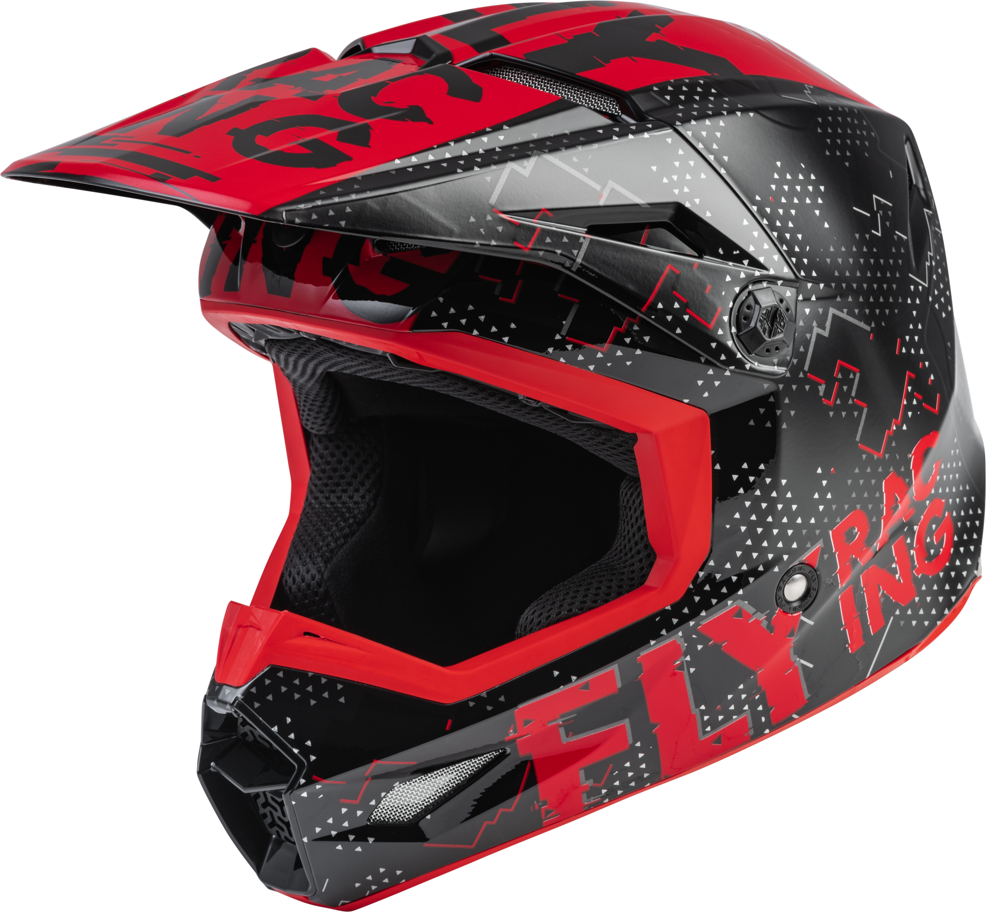 YOUTH KINETIC SCAN HELMET BLACK/RED YM
