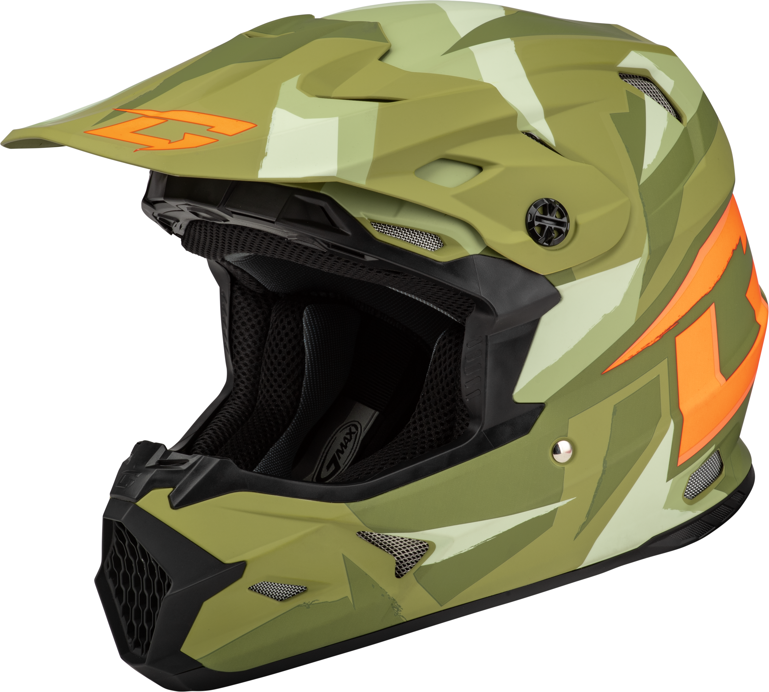 MX-96 SPLINTER HELMET MATTE GREEN/ORANGE 3X