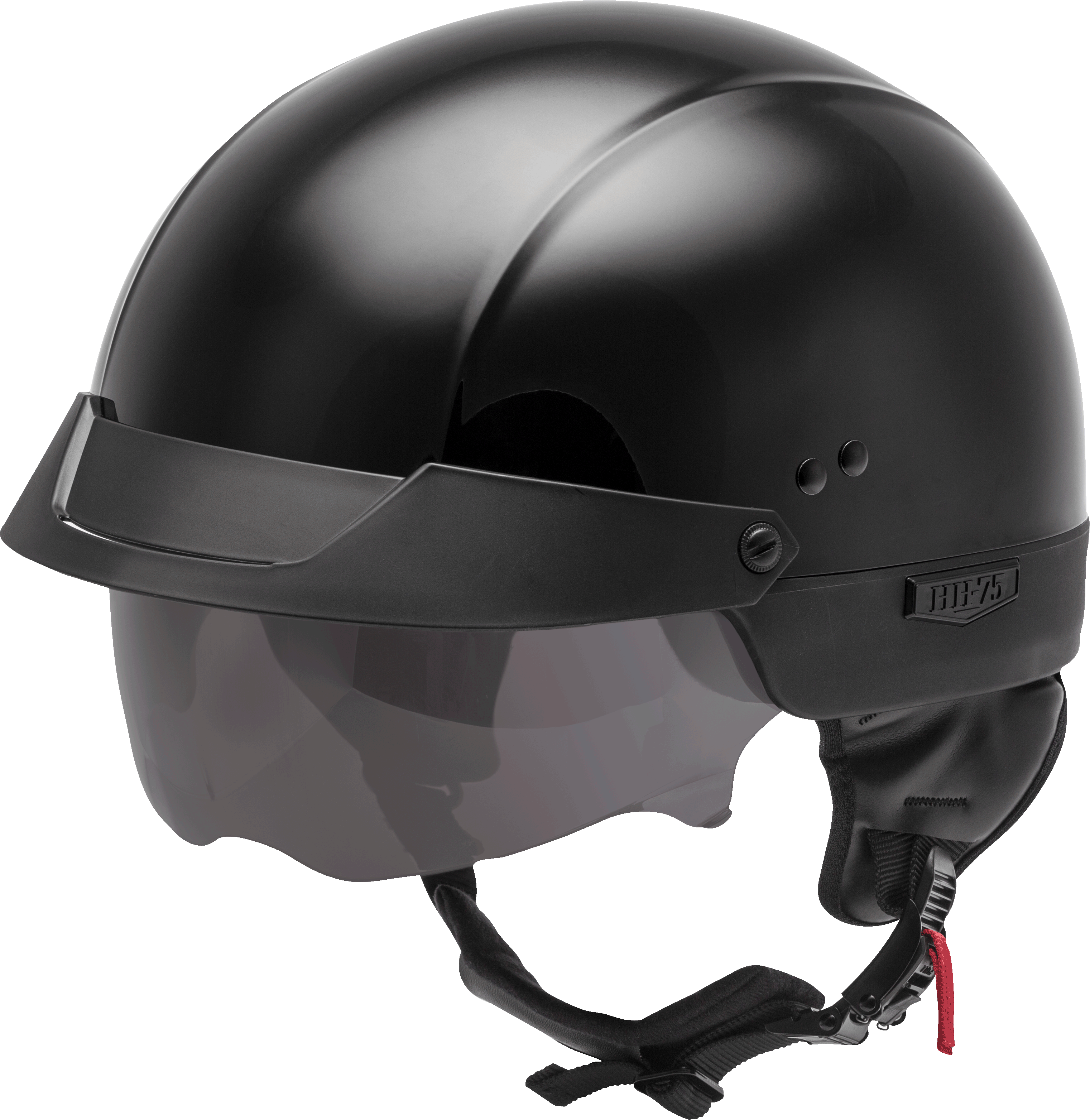 HH-75 HALF HELMET BLACK XS