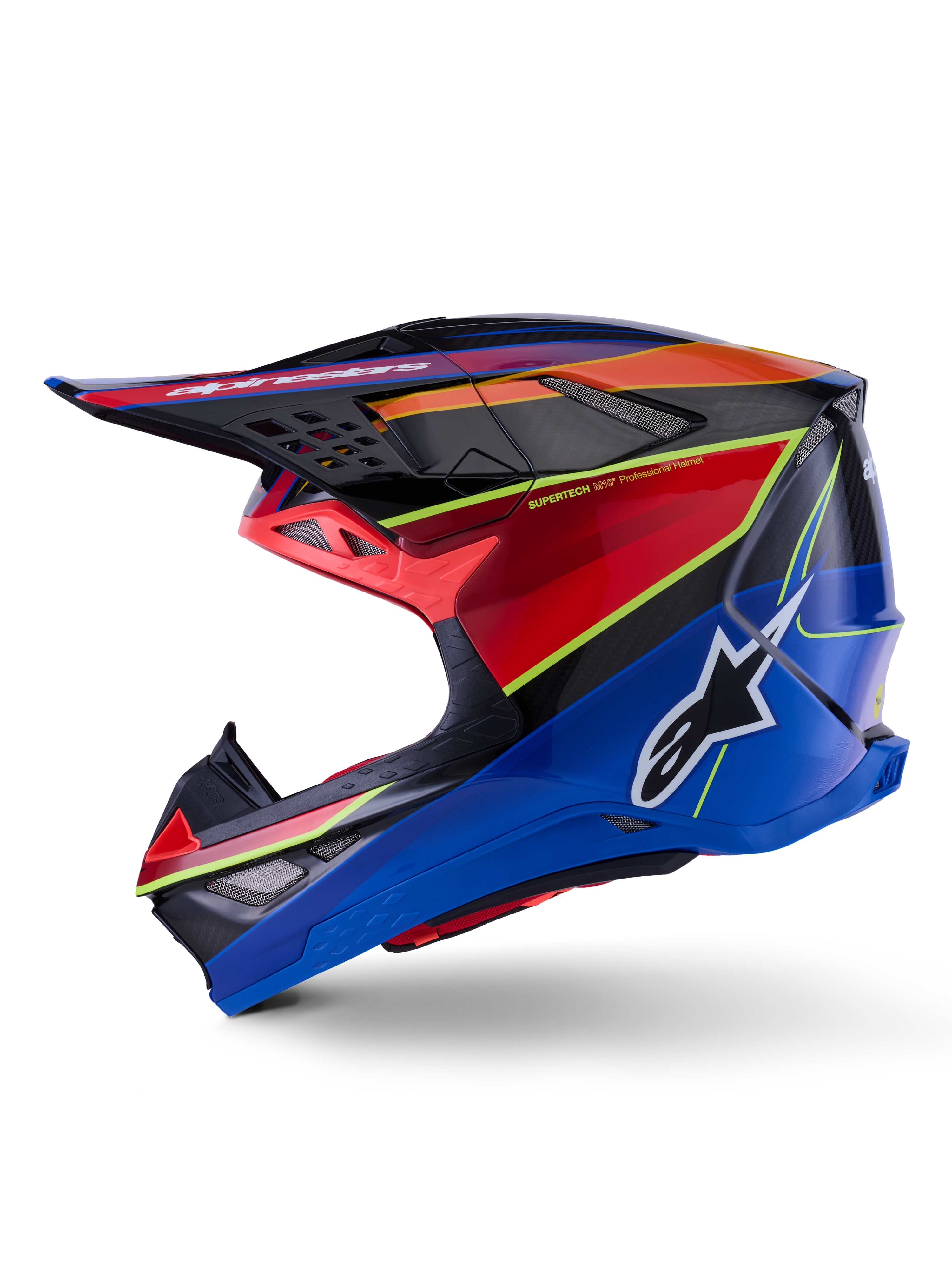 SUPERTECH S-M10 ERA HELMET BLU/RD/YLW FLUO GLOSSY SM
