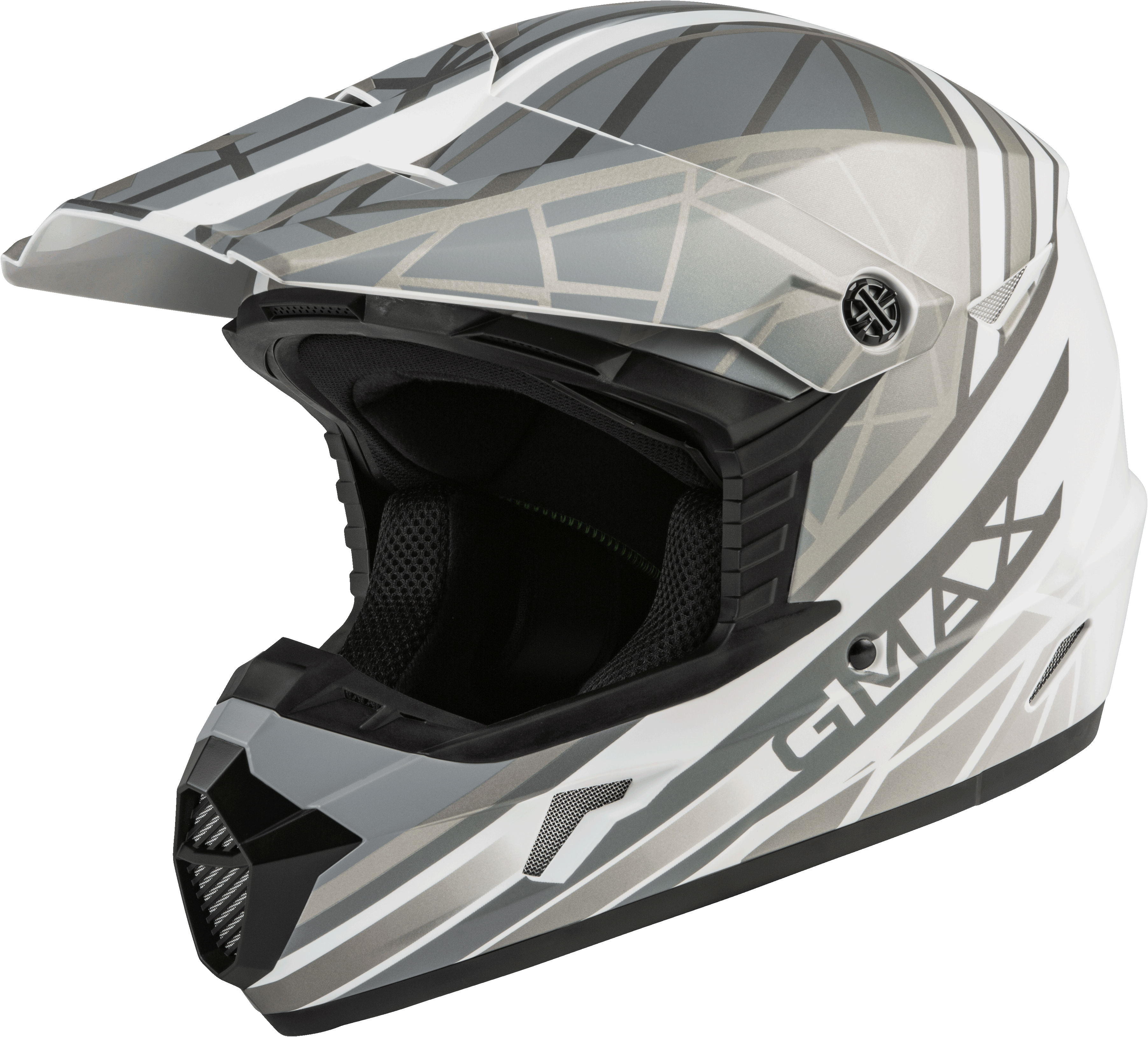 MX-46 OFF-ROAD MEGA HELMET MATTE WHITE/SILVER XL