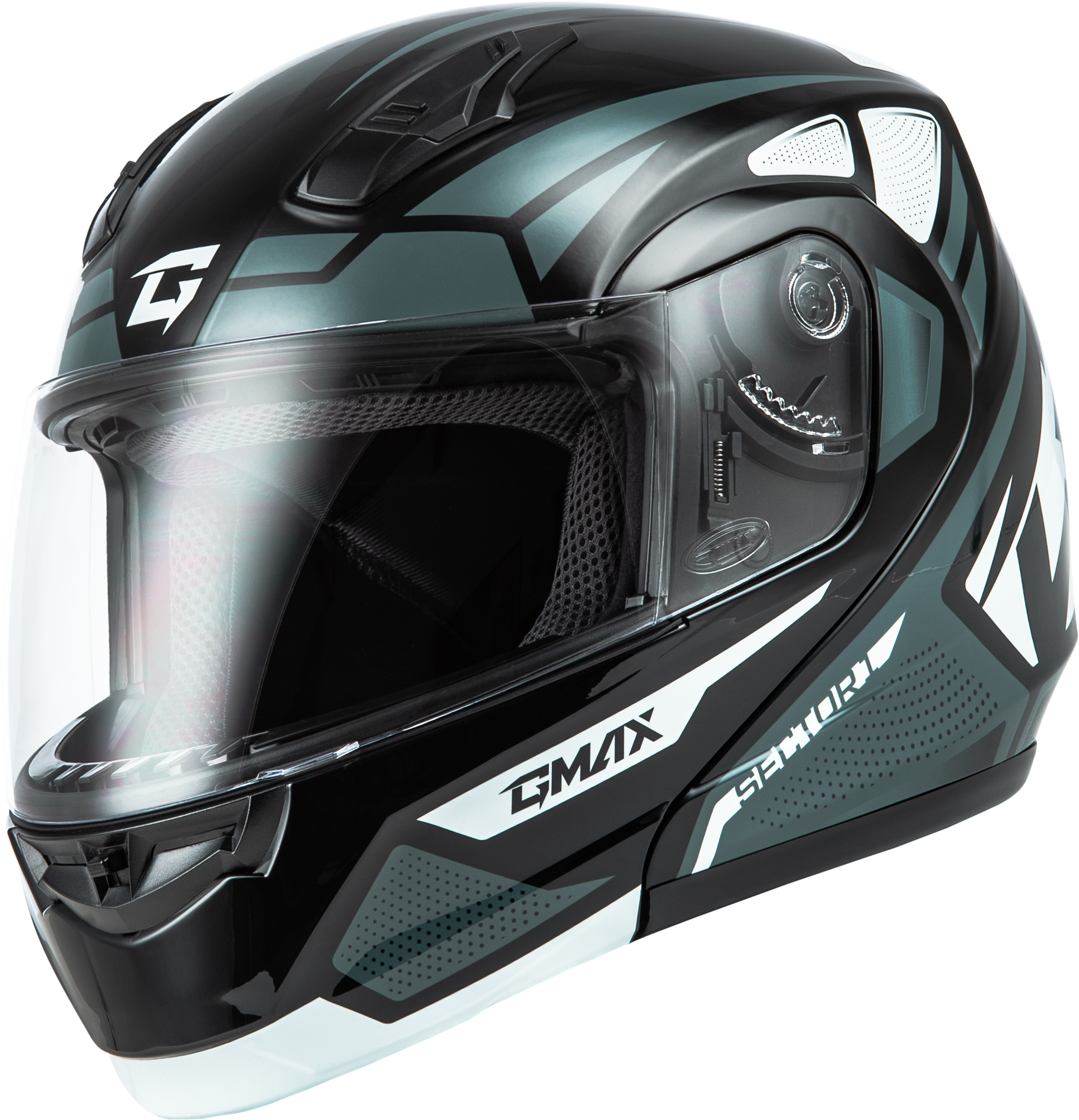 MD-04 SECTOR HELMET BLACK/SILVER MD