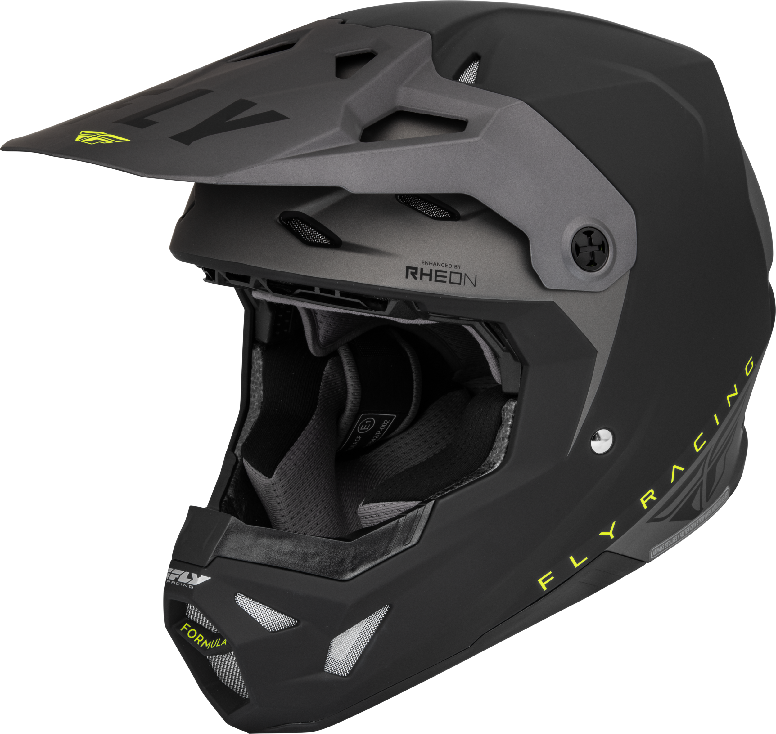 FORMULA CP SLANT HELMET MATTE BLACK/GREY/HI-VIS XL