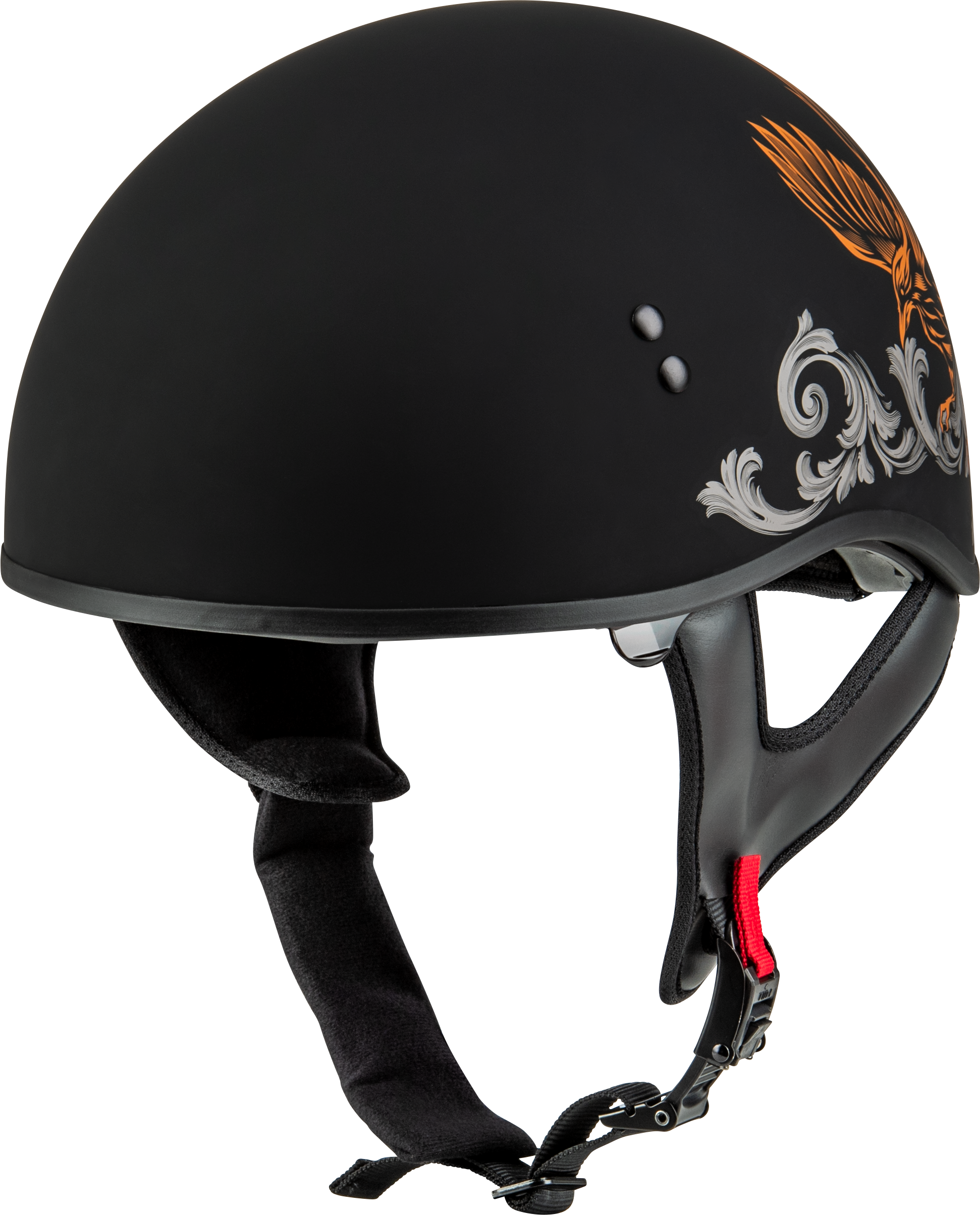 HH-65 CORVUS HELMET MATTE BLACK/SILVER/ORANGE 3X