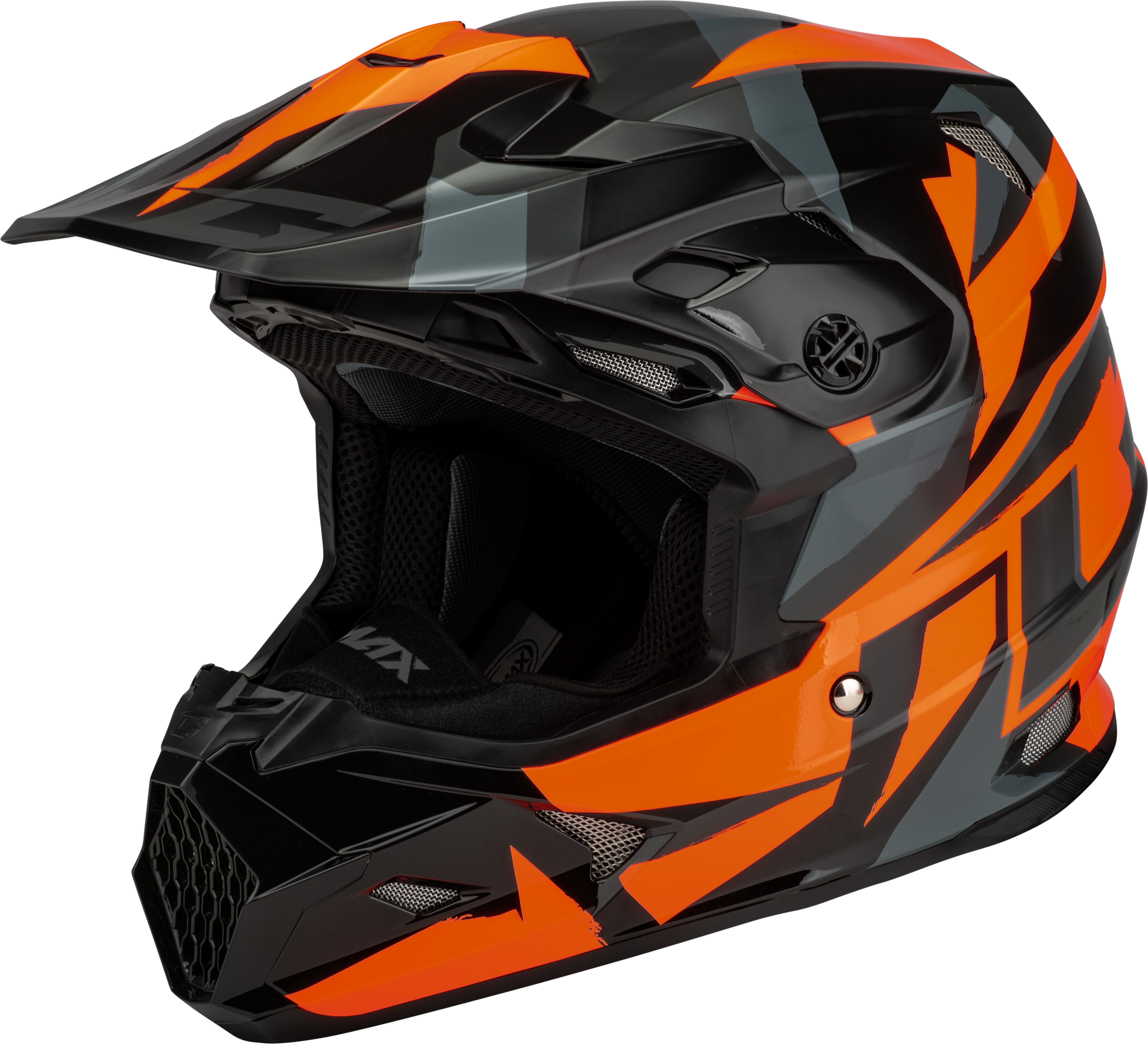 MX-96S SPLINTER HELMET BLACK/ORANGE LG