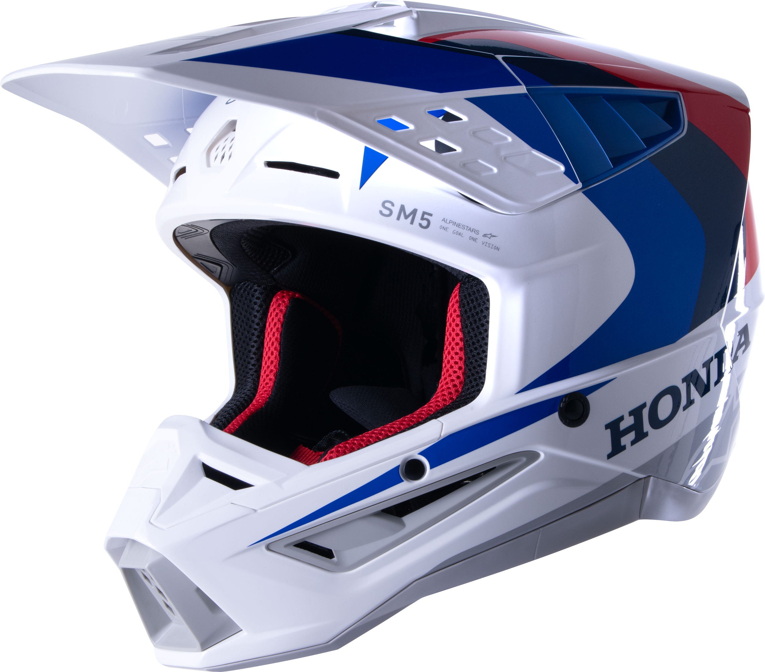 HONDA S-M5 HELMET WHITE/BLUE/RED GLOSSY 2X