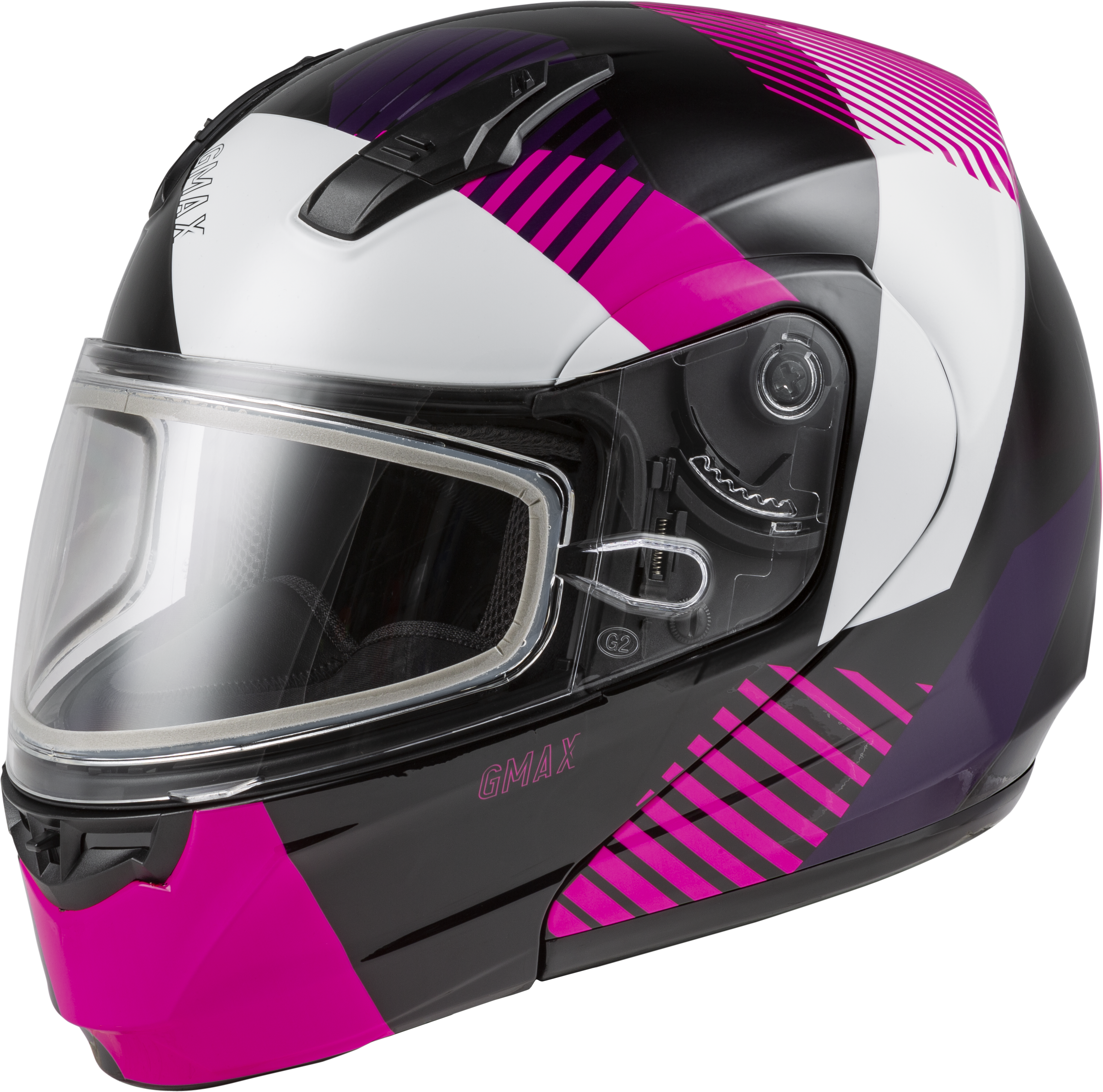 MD-04S MODULAR RESERVE SNOW HELMET BLACK/PINK/WHITE XL