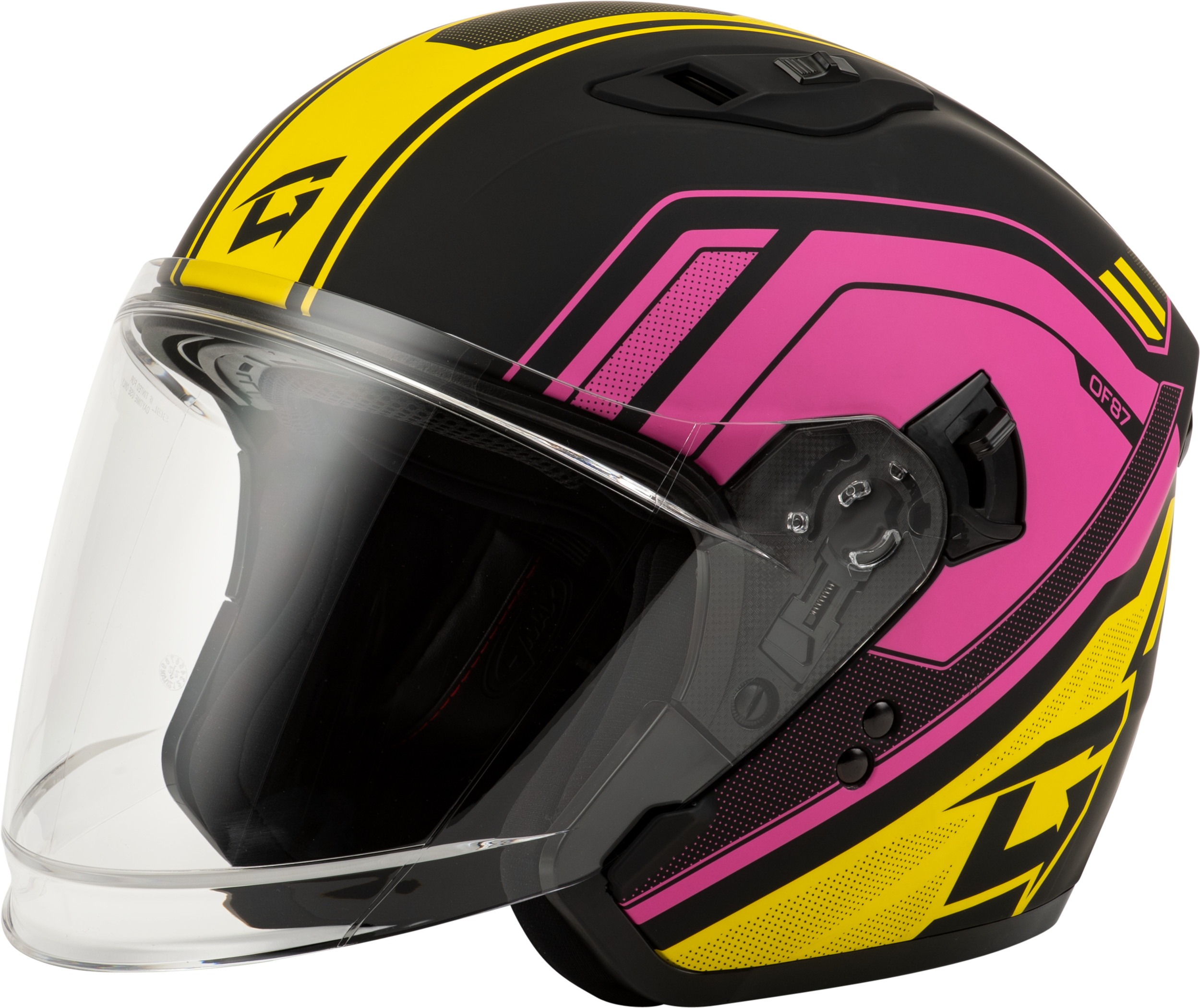 OF-87 DUKE HELMET W/LED MATTE BLK/PINK/PUR XL