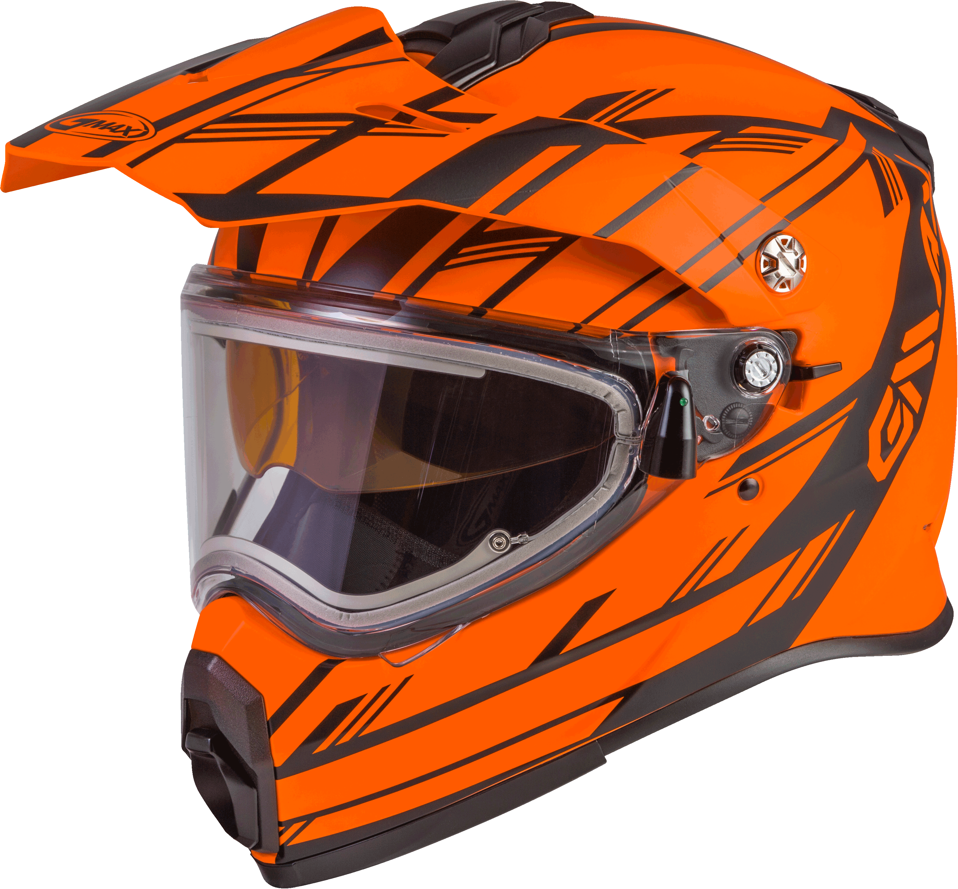 AT-21S EPIC SNOW HELMET W/ELEC SHIELD MATTE NEON ORG/BLACK SM