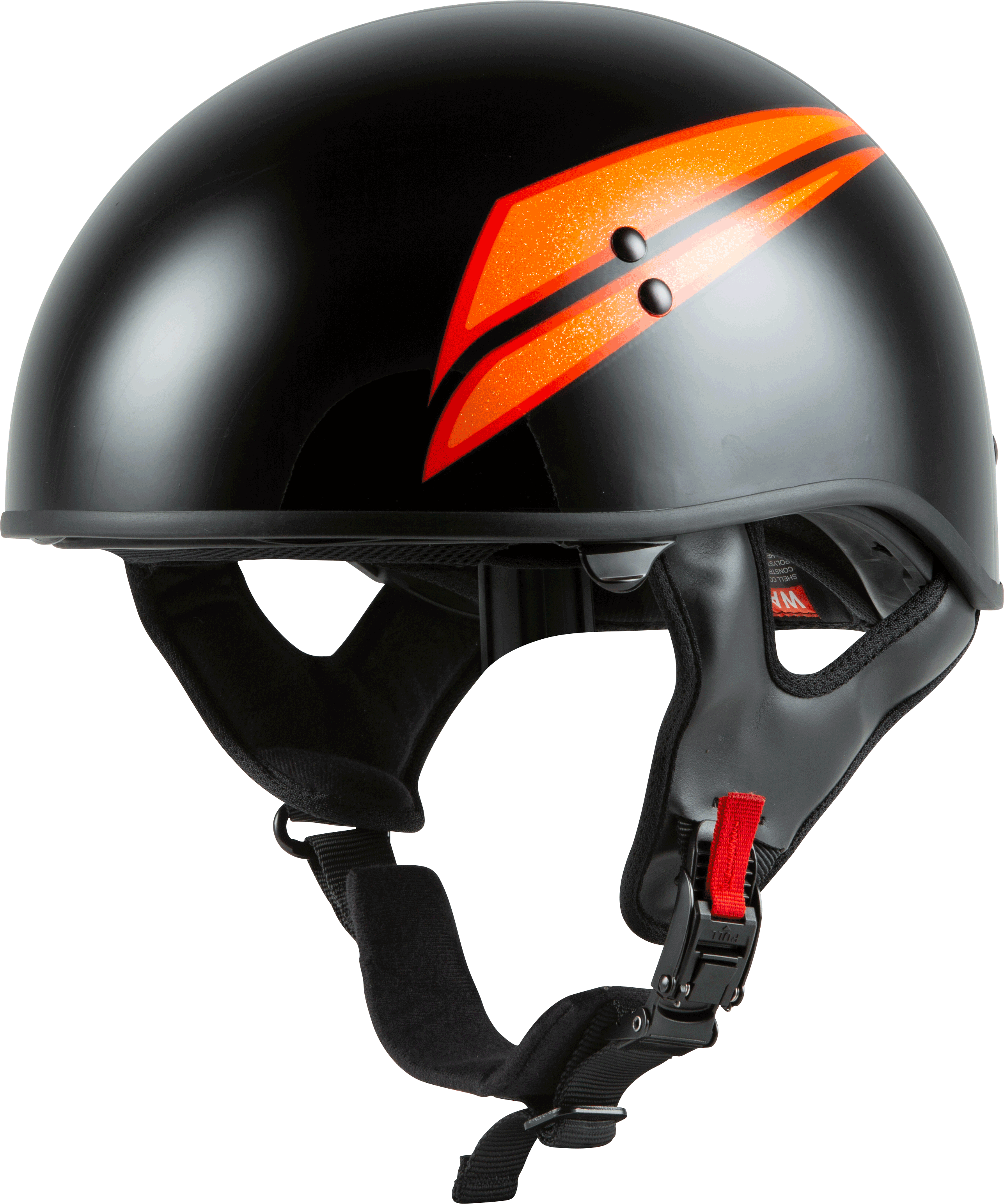 HH-65 HALF HELMET UNION NAKED BLACK/ORANGE MD