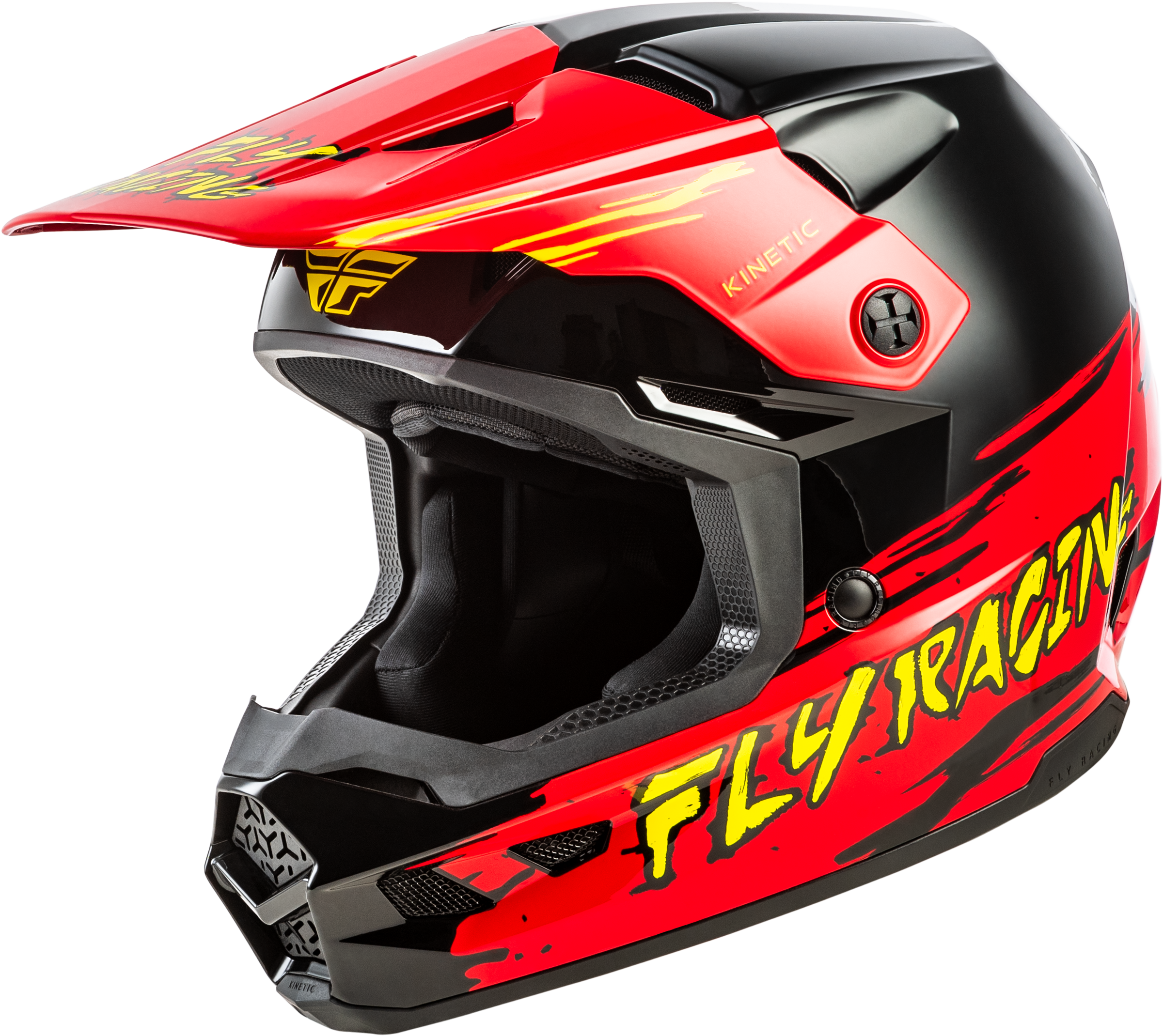 YOUTH KINETIC SURGE HELMET BLACK/RED/YELLOW YS