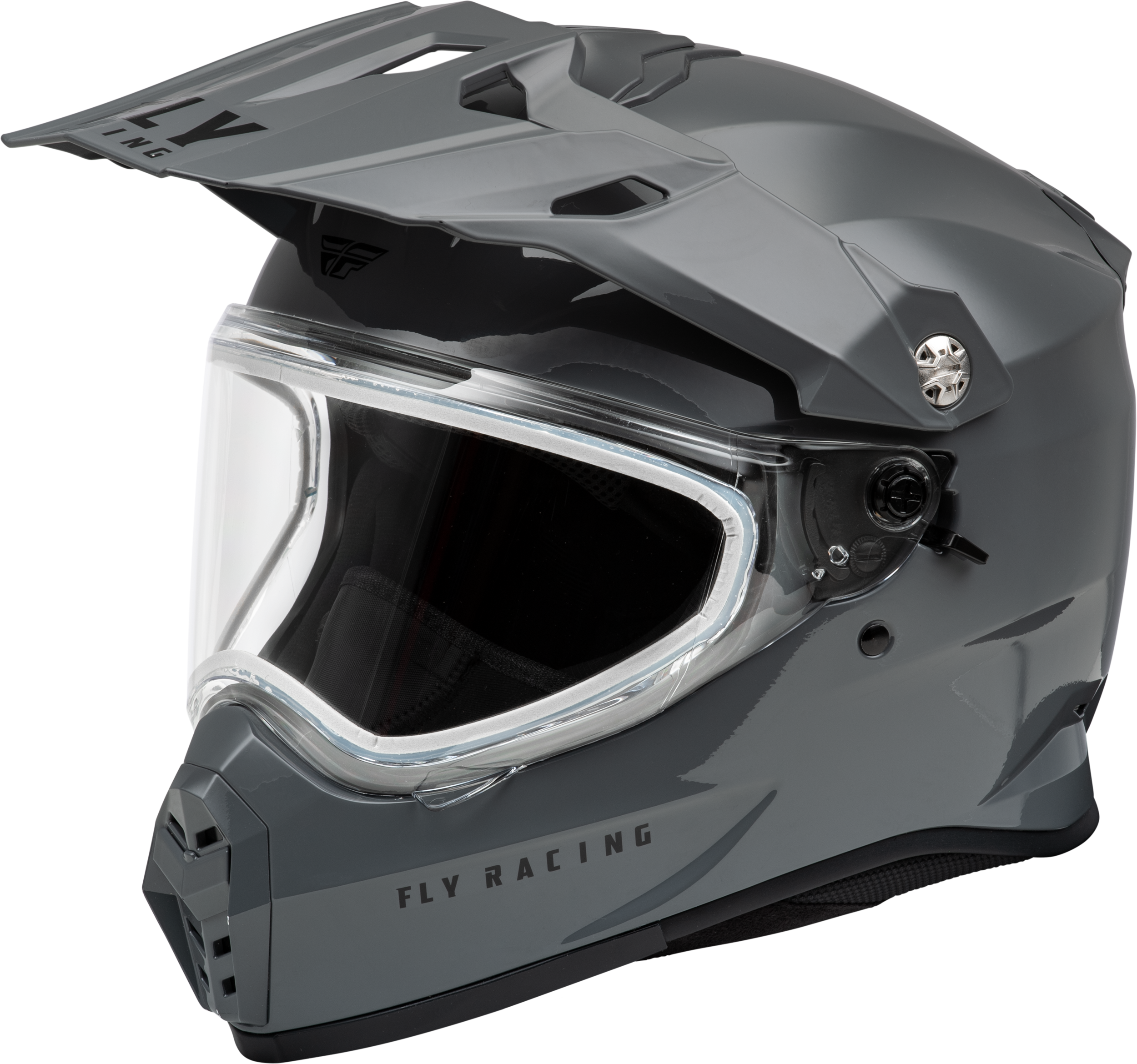 TREKKER CW SOLID HELMET DUAL SHLD GREY MD