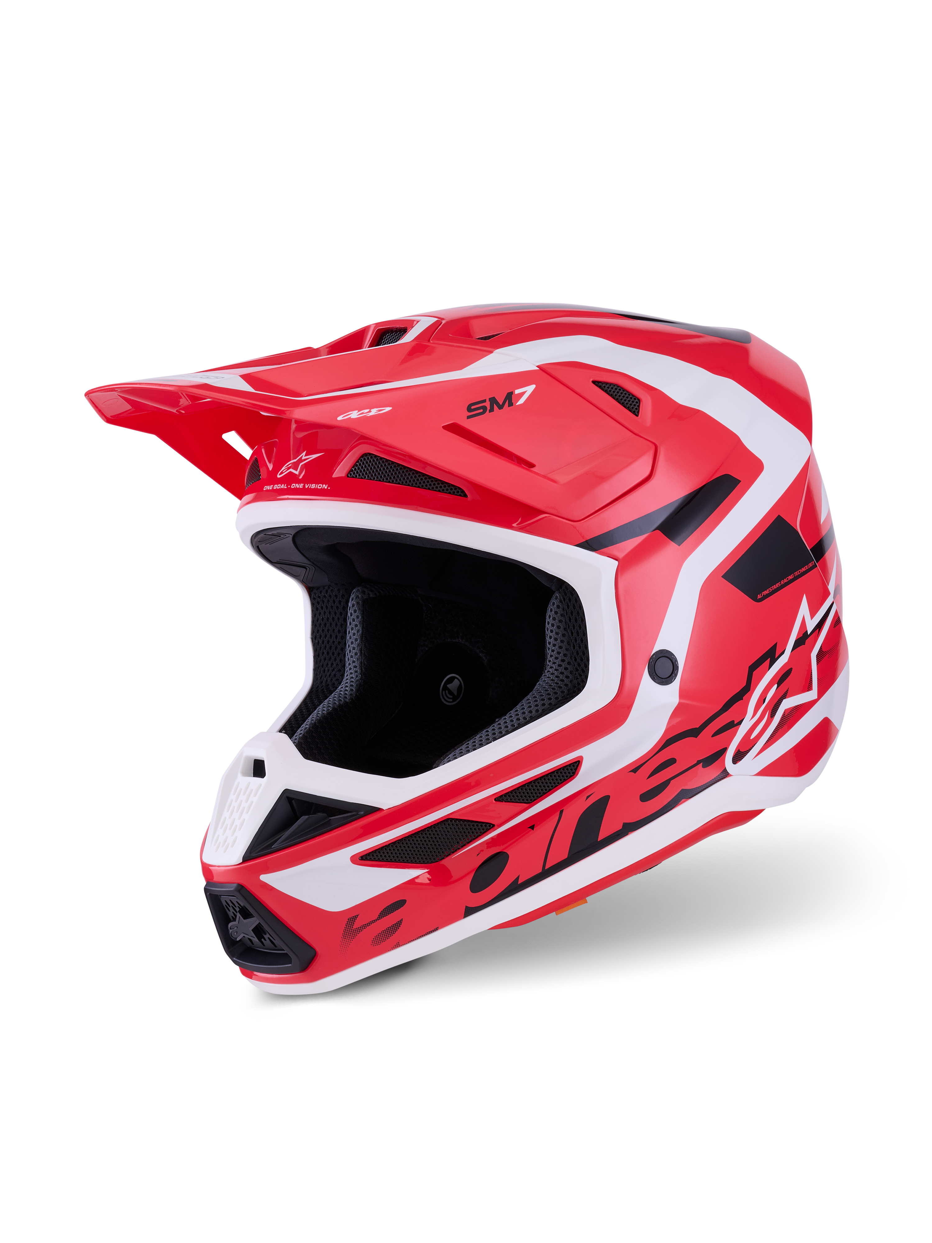 SM7 DEED HELMET RED/BLK/WHT GLOSSY MD