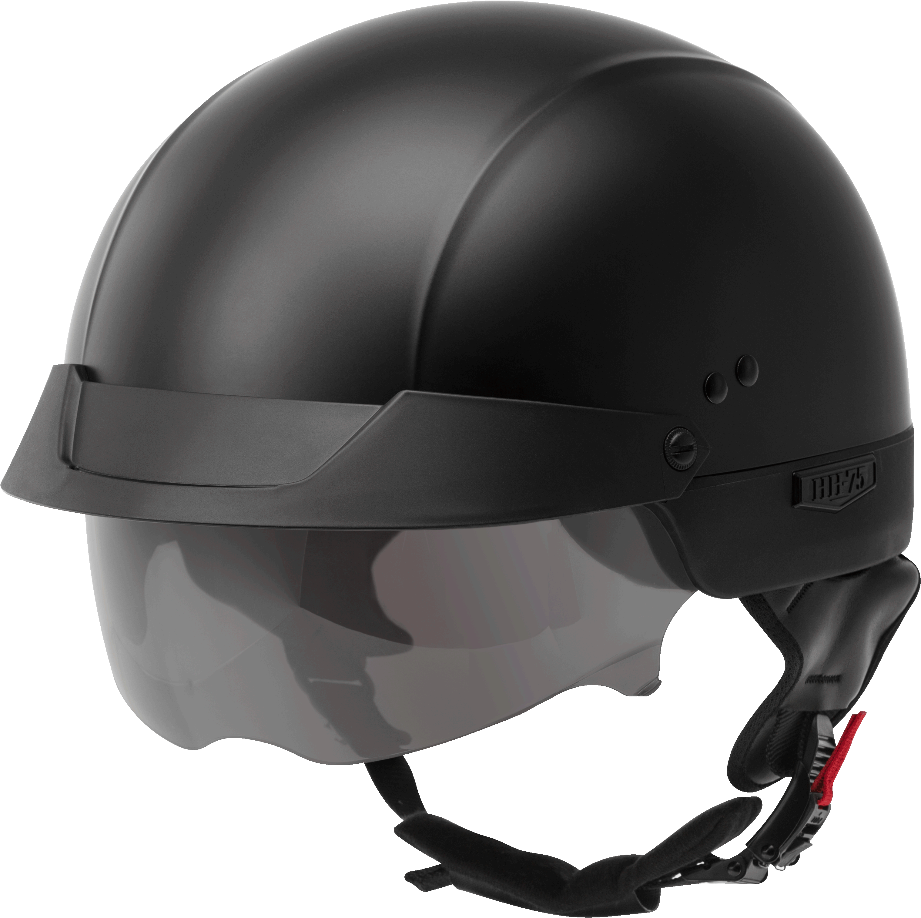 HH-75 HALF HELMET MATTE BLACK XL